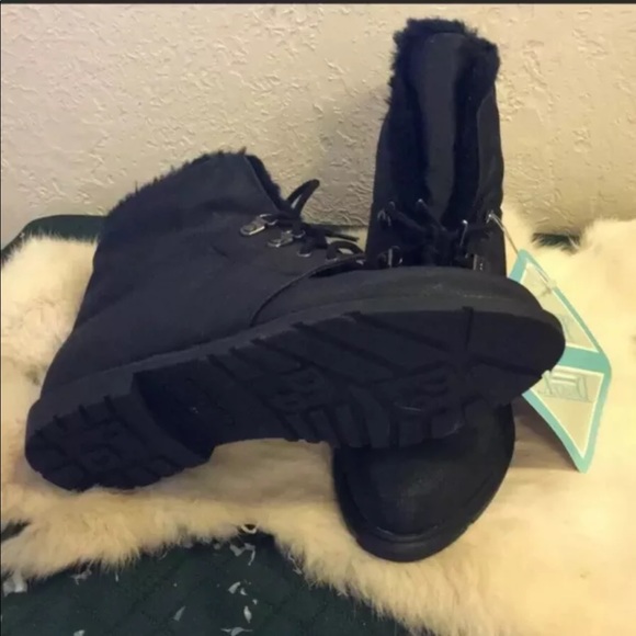 DanEXX Thermolite Women’s Black fur-Lined warm ankle Boots NEW in Box Size 5 - Picture 2 of 5